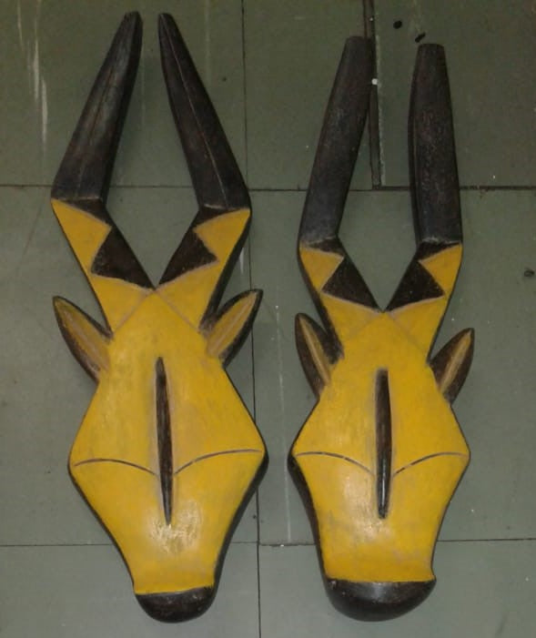 KWELE MASK (REPUBLIC OF THE CONGO) ANTELOPE 50H