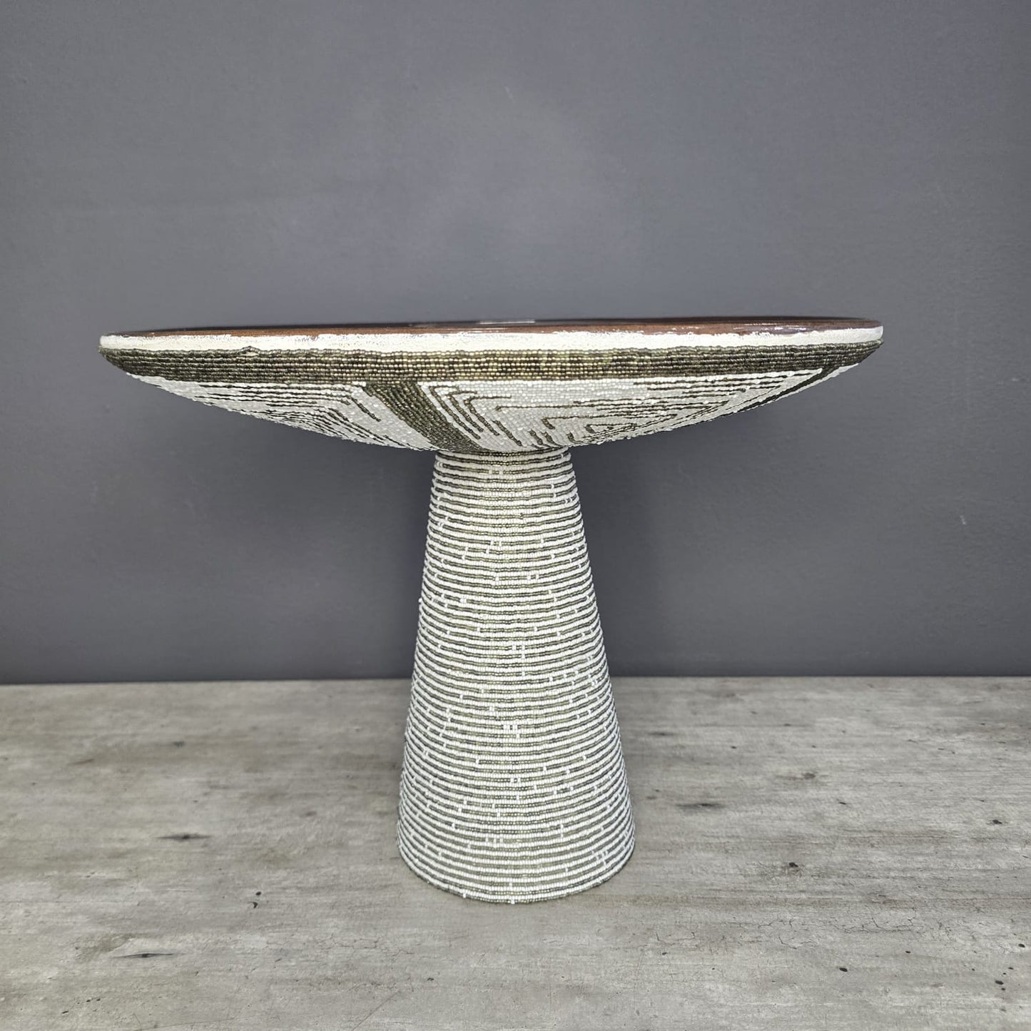 BLOOM PLATTER (SOUTH AFRICA) BEADED LRG