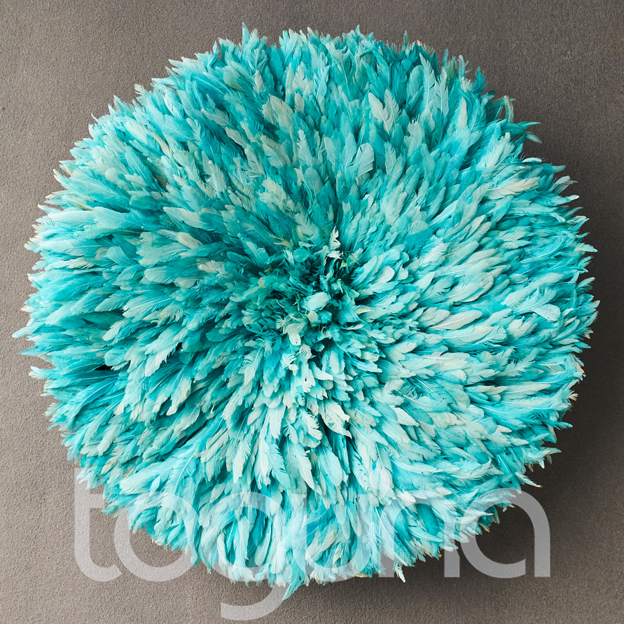 JUJU HEADDRESS (CAMEROON) 80D TURQUOISE