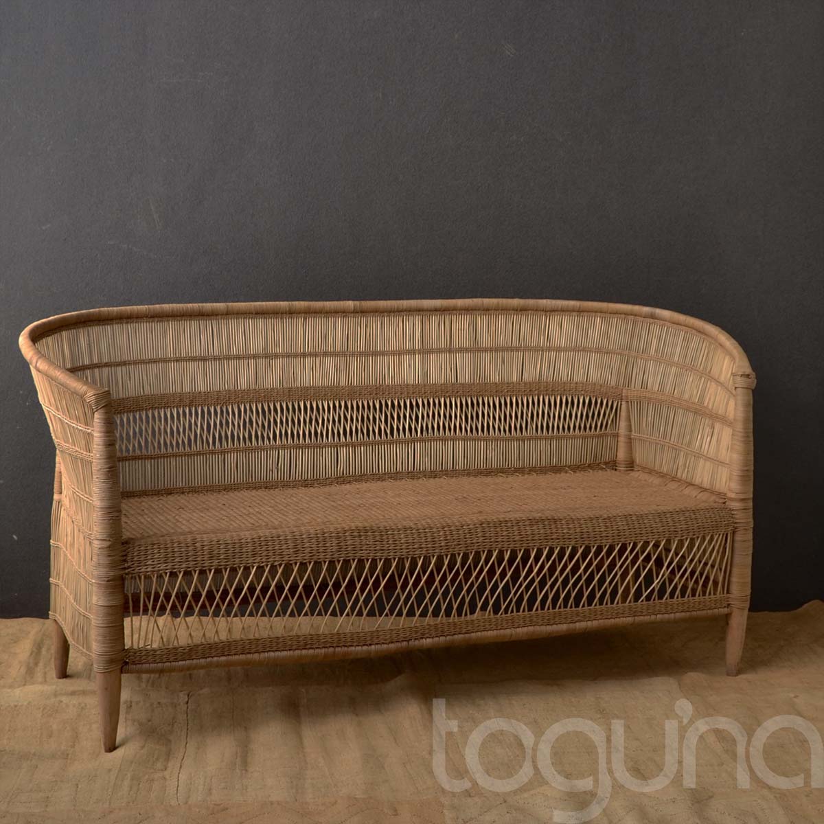 CHAIR 3 SEATER (MALAWI) 165L 60W 87H NAT