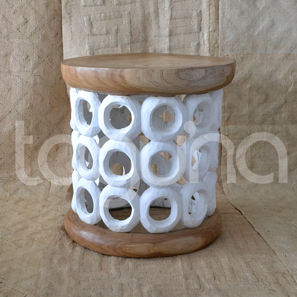STOOL/SIDE-TABLE (CAMEROON) 50D 50H NATURAL
