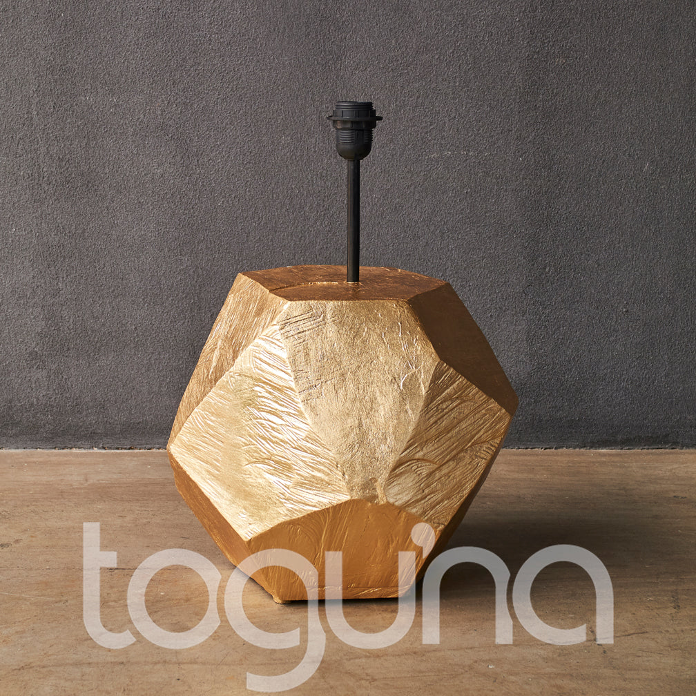 FACETED JACARANDA LAMP GOLD