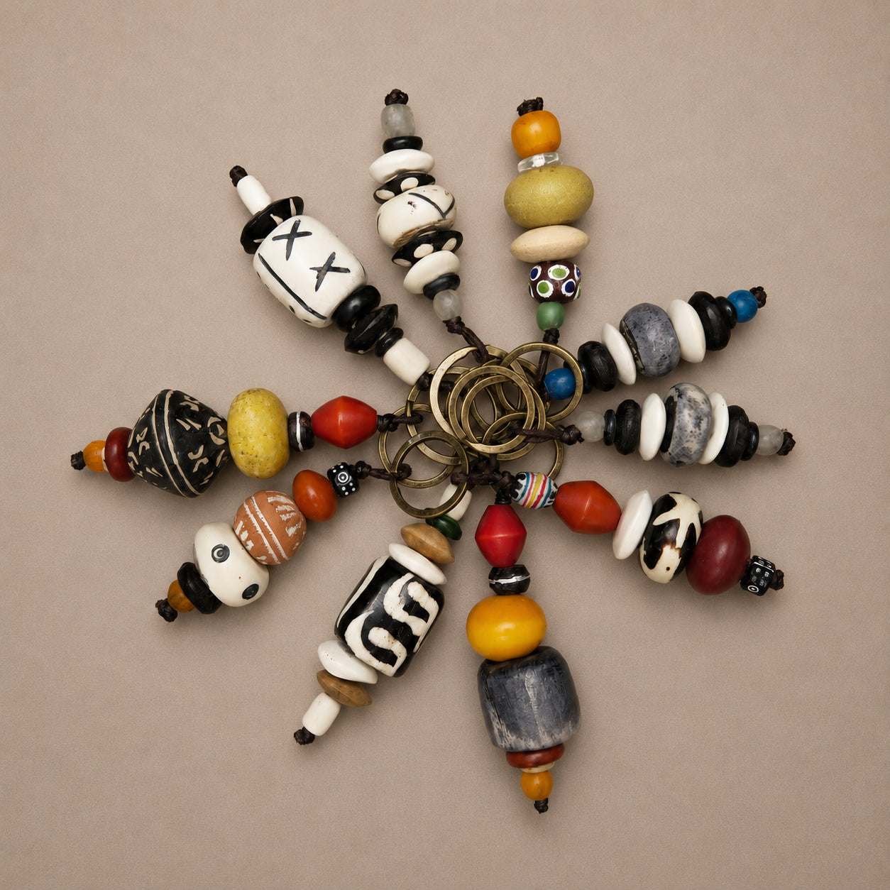 AFRICAN TRADE BEAD KEYRING (WEST AFRICA)