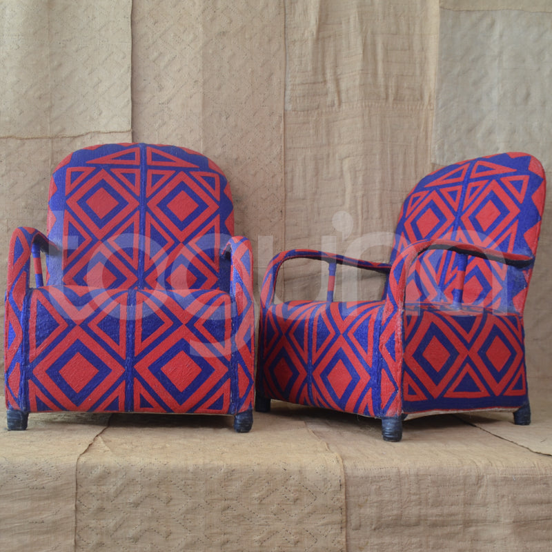 YORUBA ARMCHAIR (NIGERIA) 63L 63W 94H BEADED 1/2