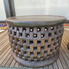 CAMEROON STOOL/SIDE-TABLE (CAMEROON) 100D 70H DARK