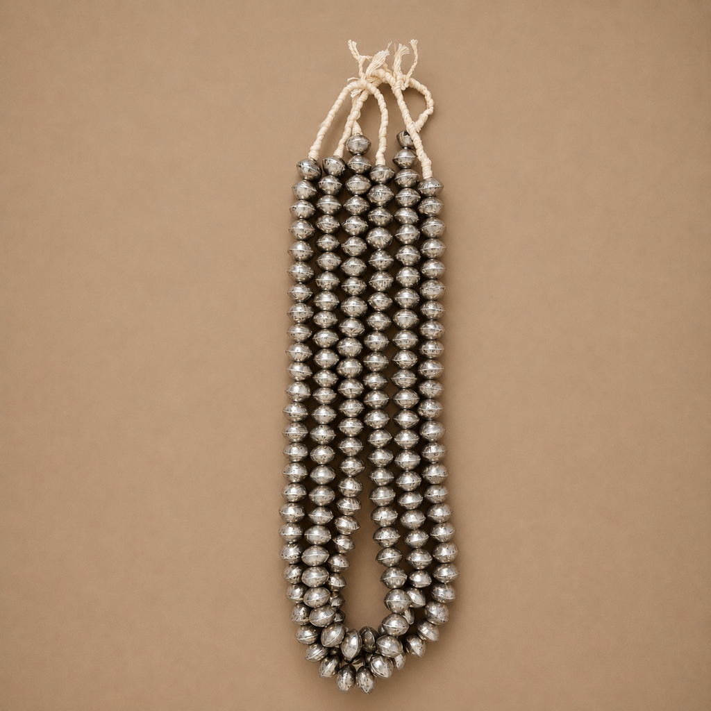 TUAREG NICKEL BEAD (NIGER) BICONE SML