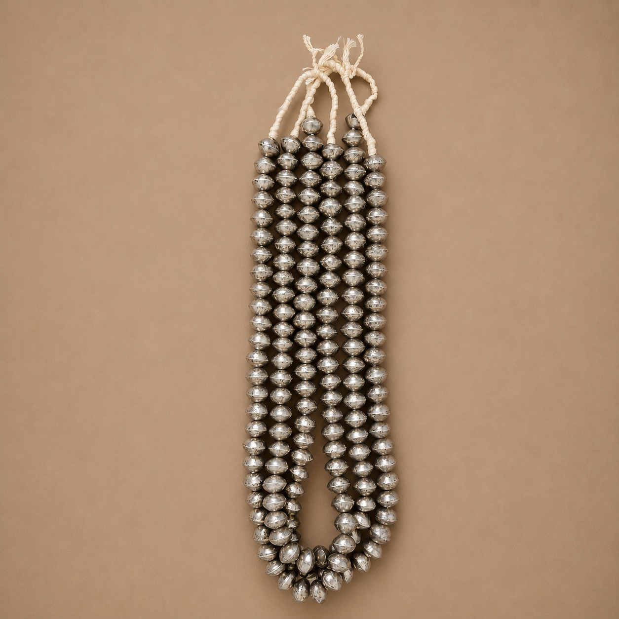 TUAREG NICKEL BEAD (NIGER) BICONE SML
