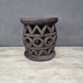 STOOL/SIDE-TABLE (CAMEROON) 40D 40H DARK