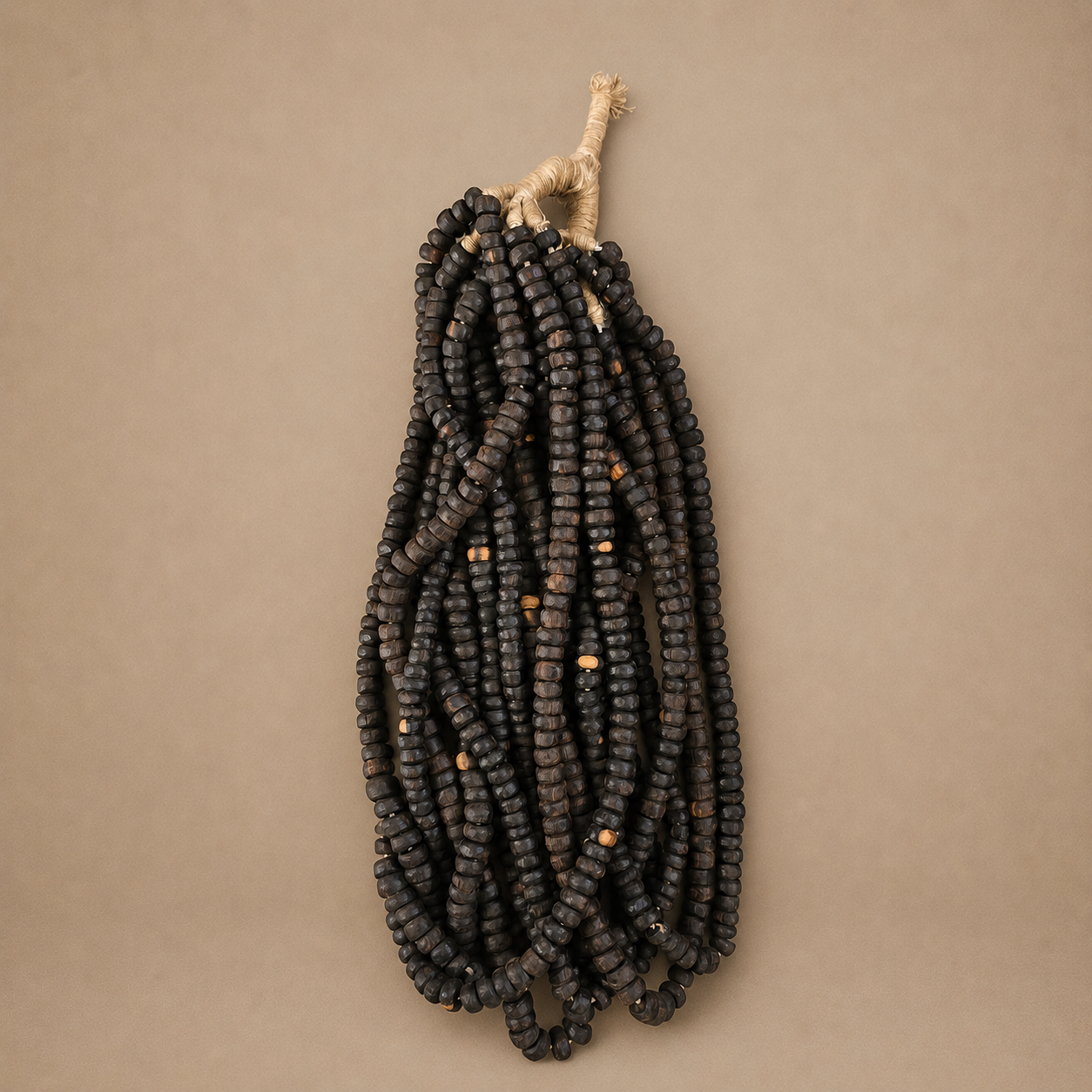 WOOD BEAD (KENYA) SML DSK DRK