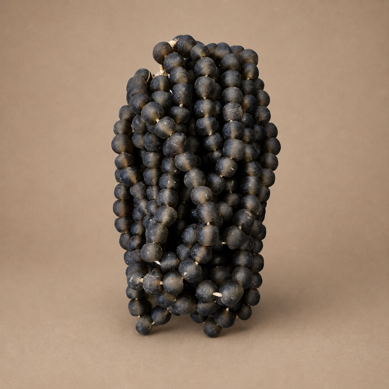 RECYCLED GLASS BEAD (GHANA) LRG COLA