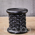BAMILEKE STOOL/SIDE-TABLE (CAMEROON) 40D 40H DARK