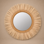 MIRROR FRAME WOVEN (MALAWI) SUN 100D NAT