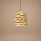 BAMBOO LAMPSHADE (INDONESIA) THIMBLE 16L 16W 20H NAT