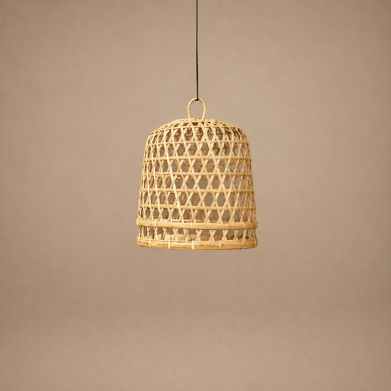 BAMBOO LAMPSHADE (INDONESIA) THIMBLE 16L 16W 20H NAT