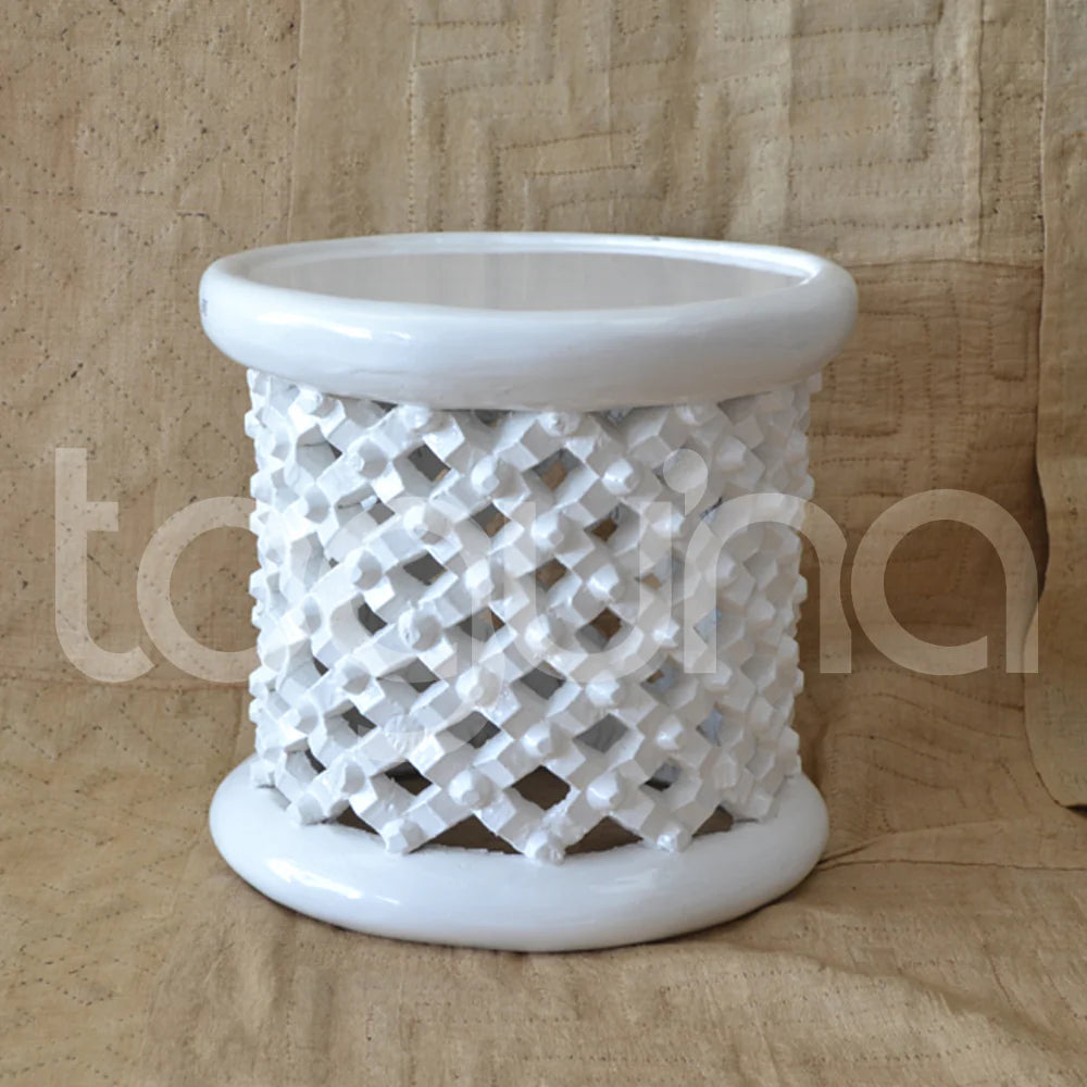 BAMILEKE STOOL/SIDE-TABLE (CAMEROON) 40D 40H CUSTOM