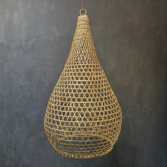 BAMBOO LAMPSHADE (INDONESIA) CONE 55L 55W 110H NAT