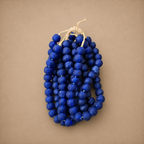 RECYCLED GLASS BEAD (GHANA) XL BLUE