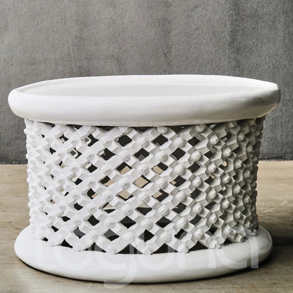 BAMILEKE STOOL/SIDE-TABLE (CAMEROON) 75D 43H CUSTOM