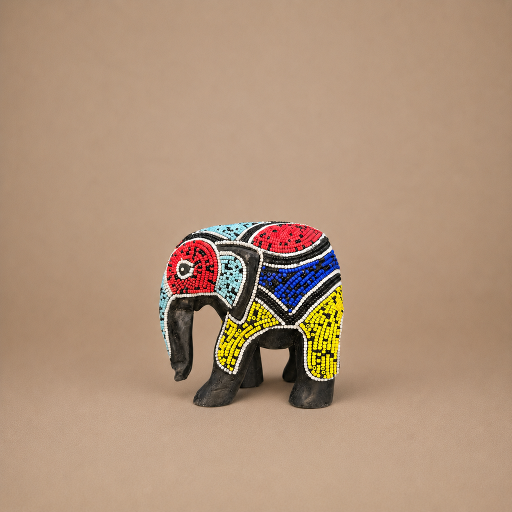 ELEPHANT (GHANA) BEADED SML