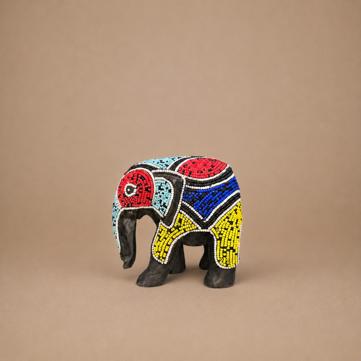 ELEPHANT (GHANA) BEADED SML