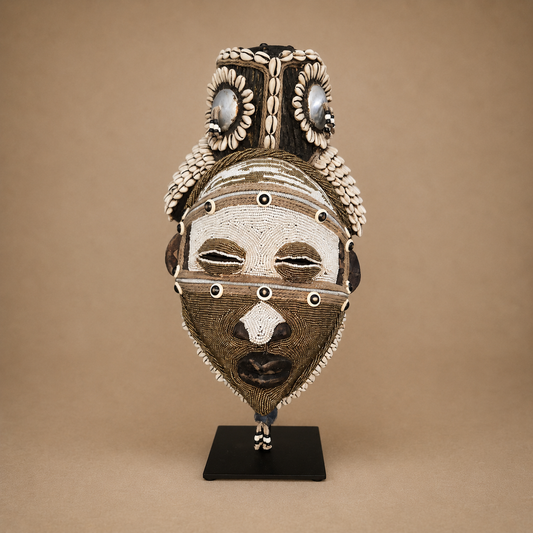 PUNU MASK (CAMEROON/GABON) 40H BEADED
