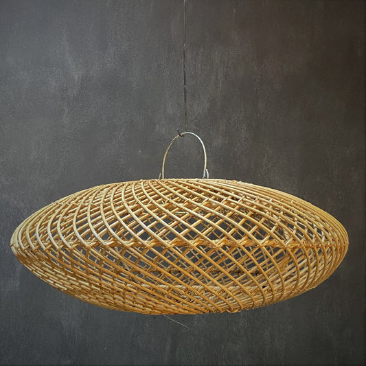 RATTAN LAMPSHADE (INDONESIA) UFO 55L 55W 25H NAT
