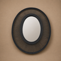 MIRROR FRAME WOVEN (MALAWI) OVAL 80D 95H BLK
