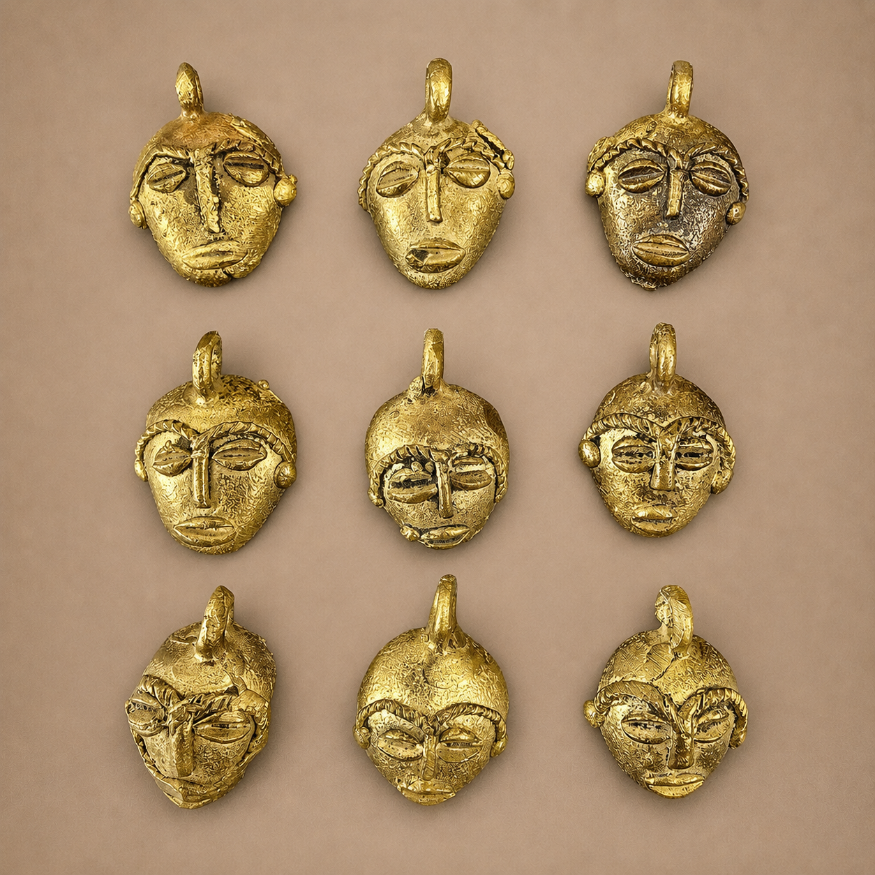 BAULE BRASS PENDANT (IVORY COAST) XS