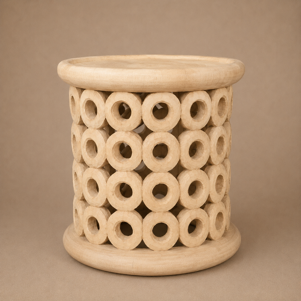STOOL/SIDE-TABLE (CAMEROON) 50D 50H NATURAL