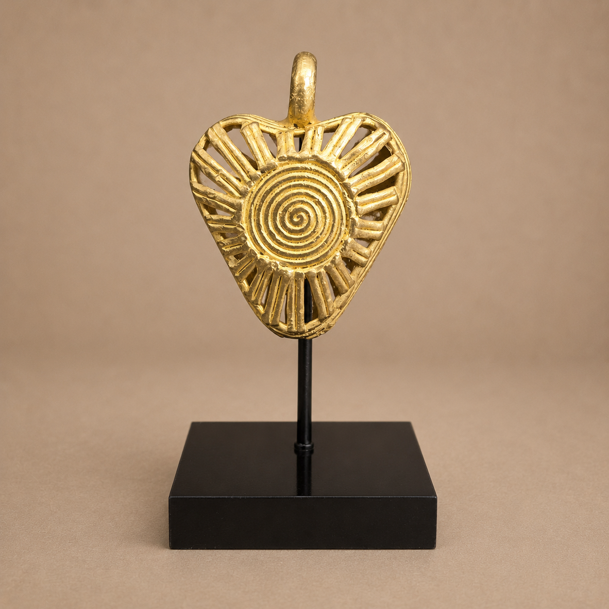 BAULE BRASS PENDANT (IVORY COAST) M +STAND