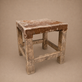 Close-up of natural wood grain on a Lozi Stool from Zambia