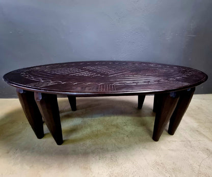 NUPE COFFEE TABLE (SOUTH AFRICA) OVAL 140L 70W 45H DARK