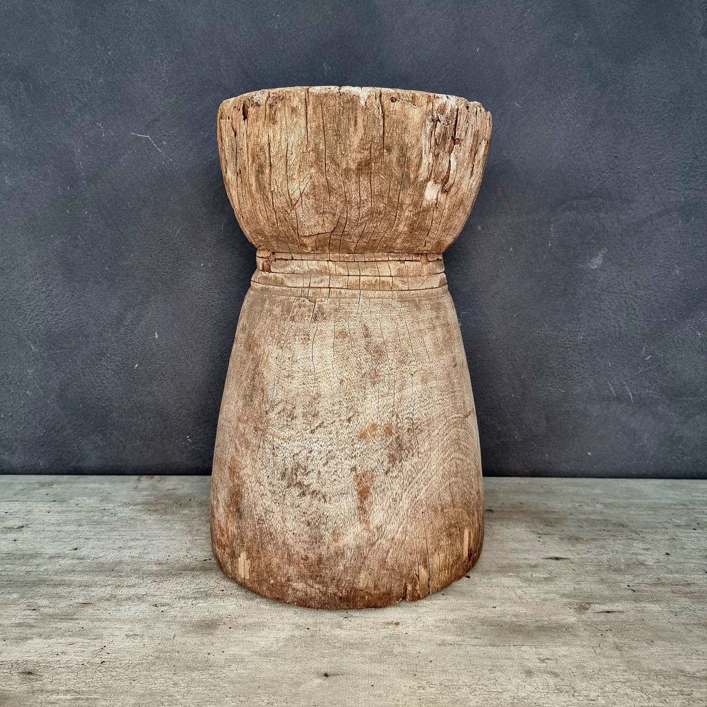 MAKONDE GRAIN MORTAR/SIDE-TABLE (TANZANIA) 55H NAT