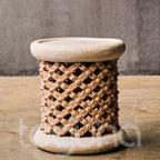 BAMILEKE STOOL/SIDE-TABLE (CAMEROON) 40D 40H NATURAL