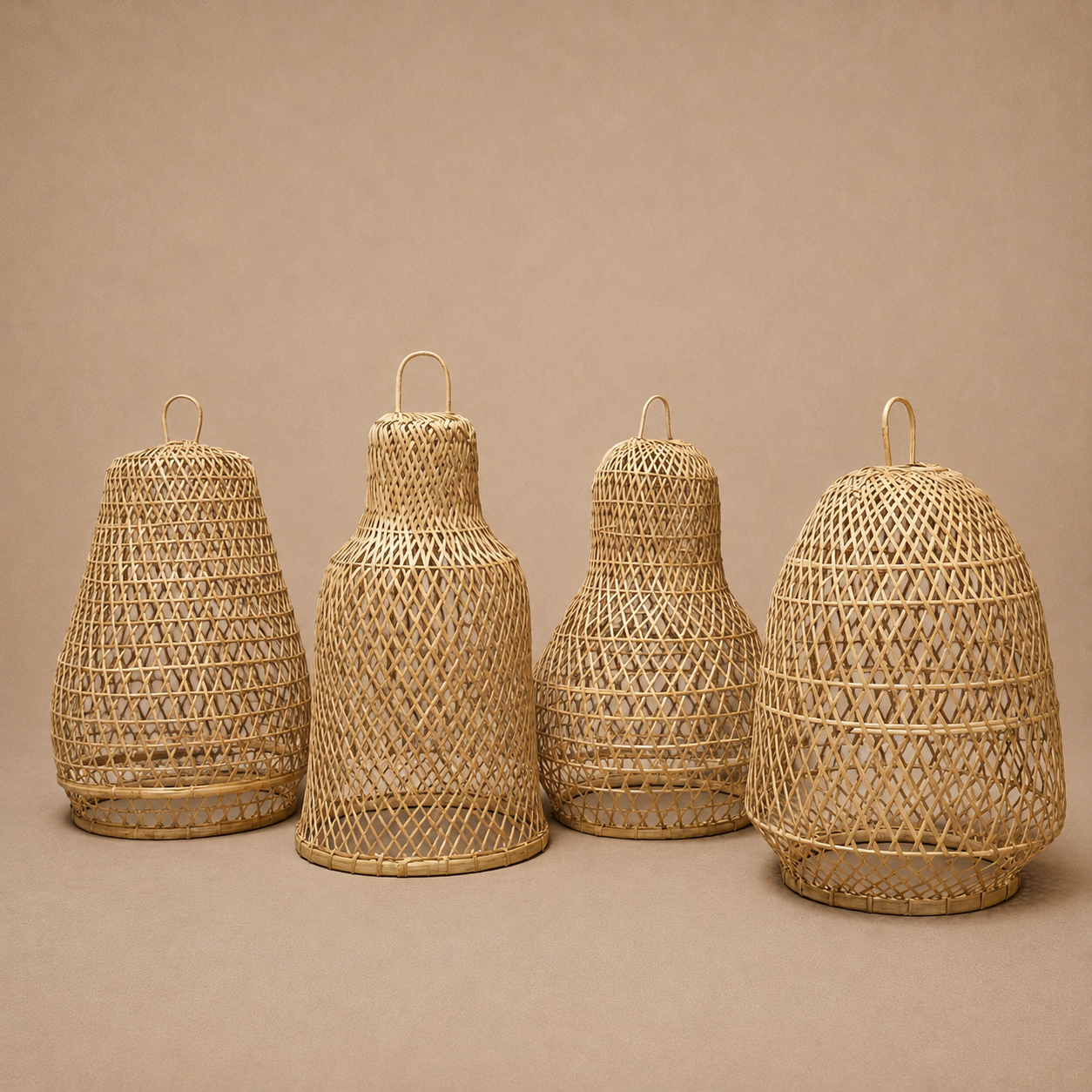 BAMBOO LAMPSHADE (INDONESIA) BELL 26L 26W 50H NAT