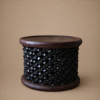 BAMILEKE STOOL/SIDE-TABLE (CAMEROON) 50D 43H DARK