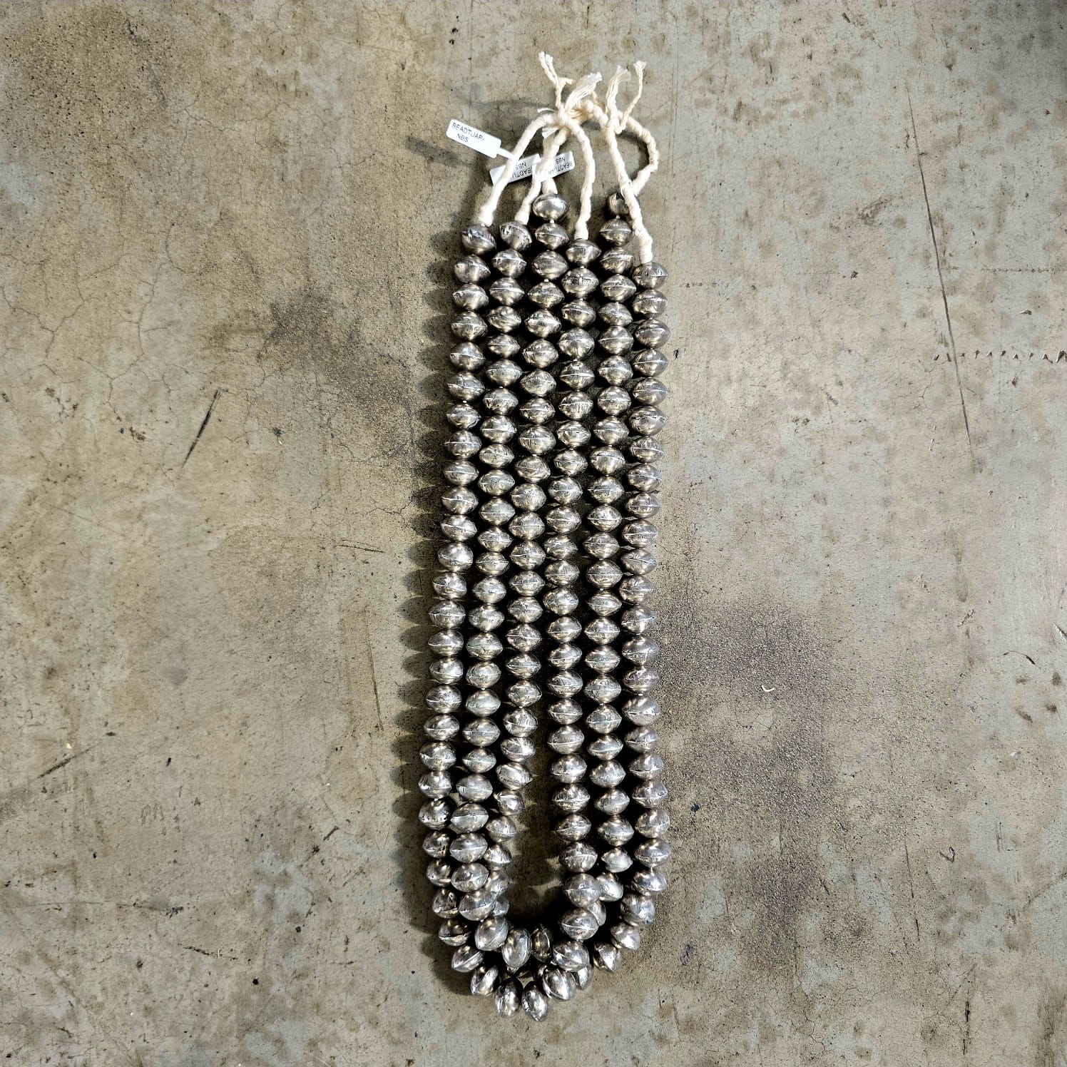 TUAREG NICKEL BEAD (NIGER) BICONE SML