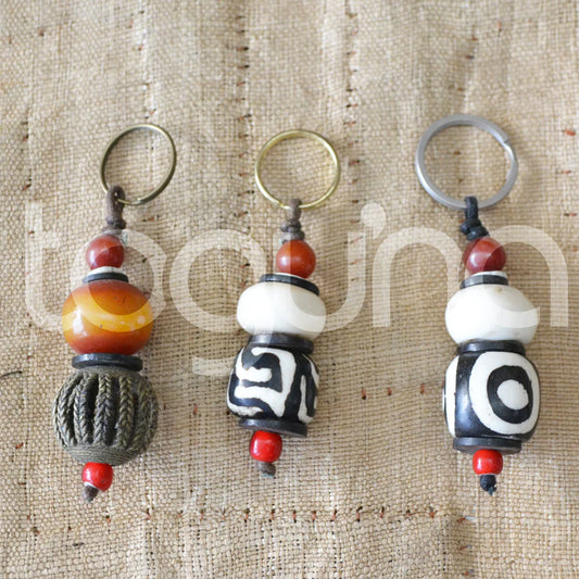 AFRICAN TRADE BEAD KEYRING (WEST AFRICA)