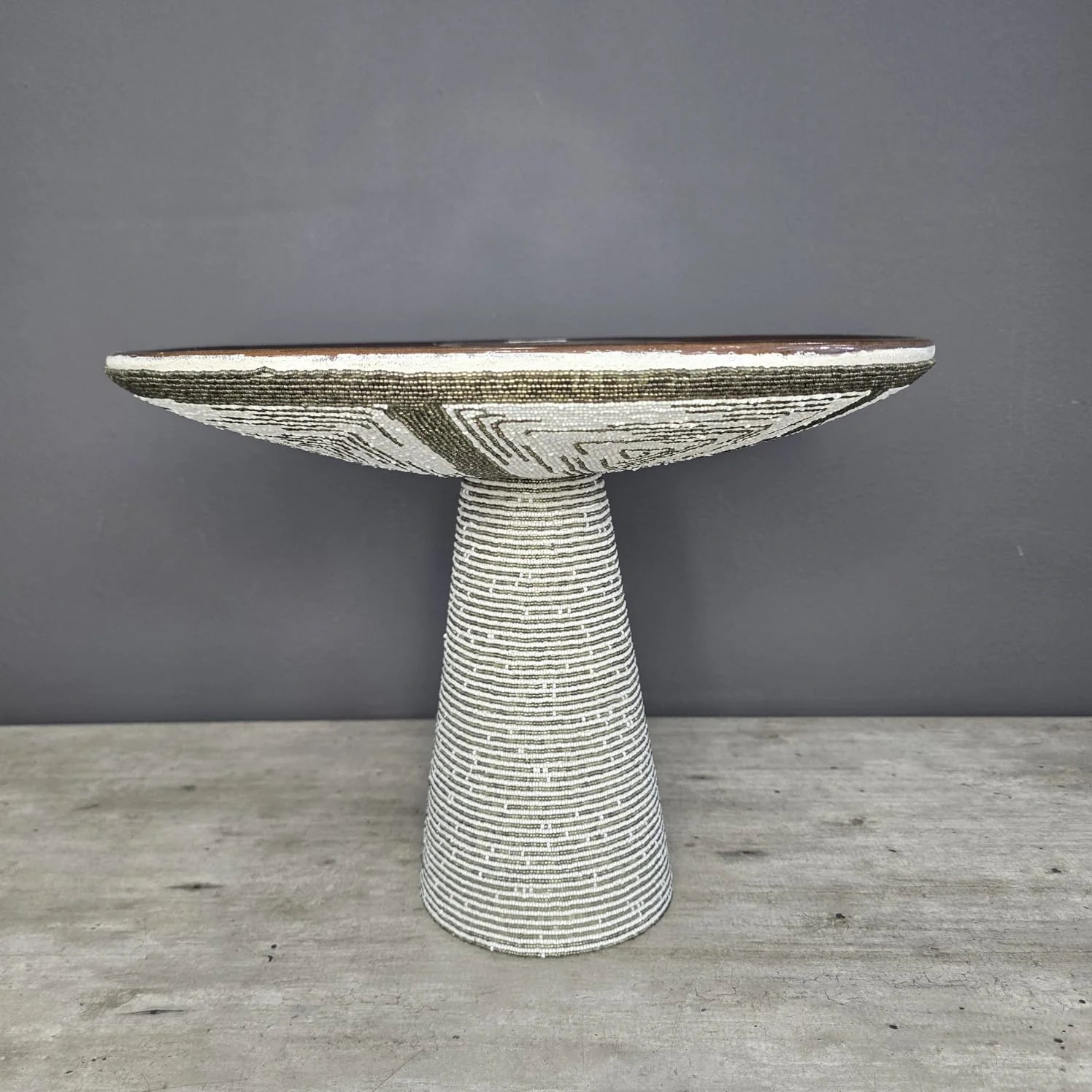 BLOOM PLATTER (SOUTH AFRICA) BEADED LRG