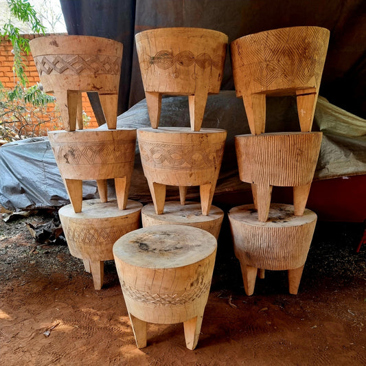 STOOL/SIDE-TABLE (CAMEROON) 55D 50H