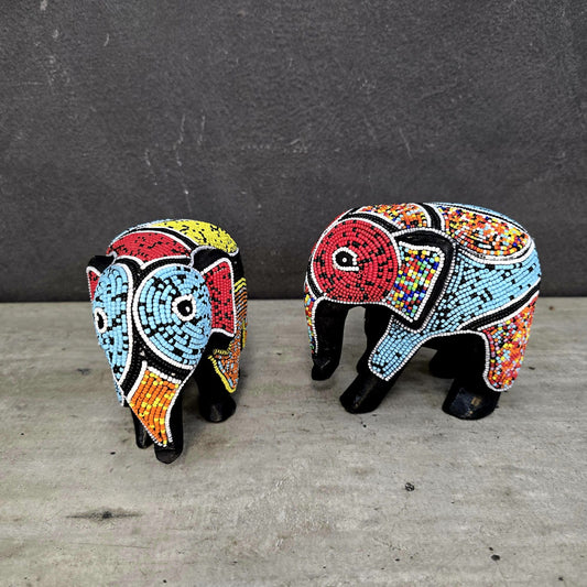 ELEPHANT (GHANA) BEADED SML