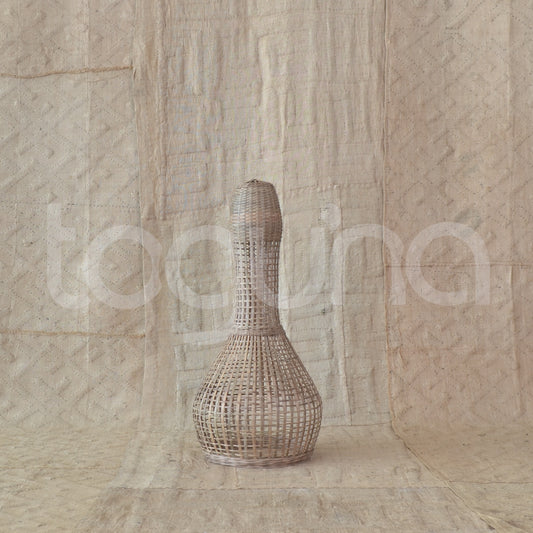 SHADE BOWL 30H 30D BALI RATTAN SPIRAL