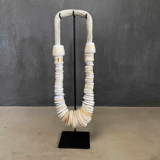 COIN SHELL NECKLACE (INDONESIA) SP 13W 46H