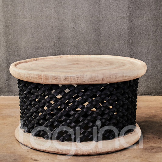 BAMILEKE STOOL/SIDE-TABLE (CAMEROON) 80D 43H CUSTOM
