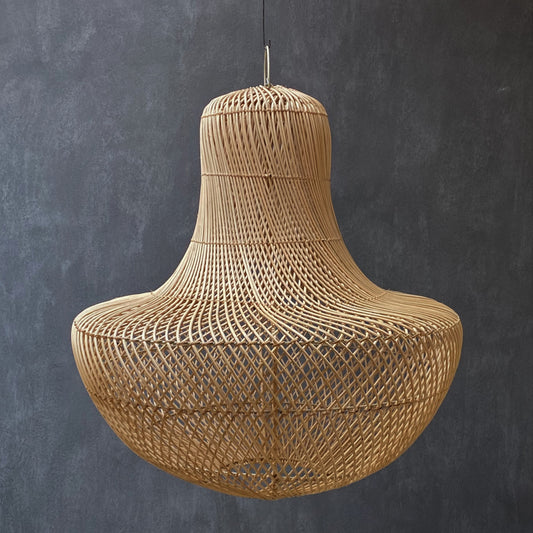 RATTAN LAMPSHADE (INDONESIA) MUSHROOM 65L 65W 75H NAT