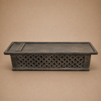 Bamileke Bed Table - Dark from Cameroon styled in a modern African-inspired interior