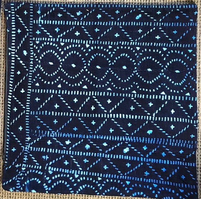 DOGON CLOTH CUSHION (MALI) 40L 40W INDIGO