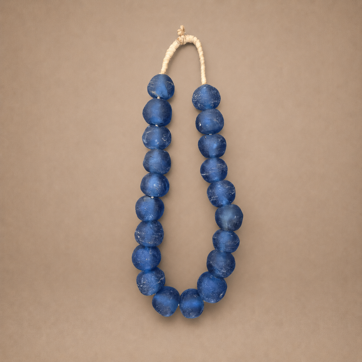 RECYCLED GLASS BEAD (GHANA) EXTRA LRG SKY