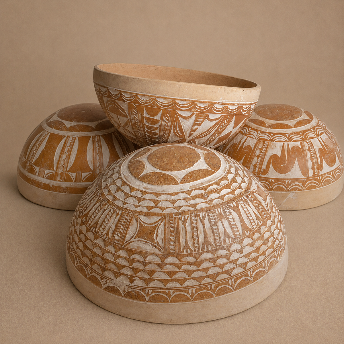 Fulani Calabash Niger Engraved - African Curio at Togu'na