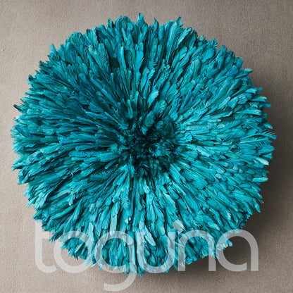 JUJU HEADDRESS (CAMEROON) 80D TURQUOISE